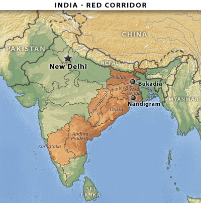 El corredor rojo de la India