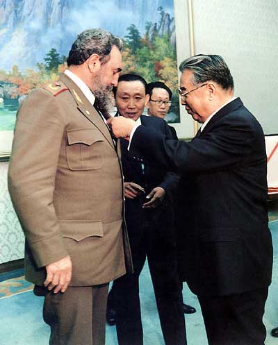 Fidel Castro y Kim Il Sung