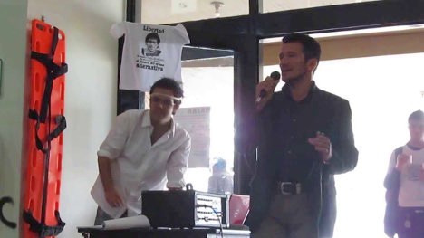 Uldarico Flórez, en un evento de solidaridad con el profesor Miguel Ángel Beltrán. Foto Archivo